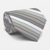 Gray Tones With Black Stripes On Watercolor Paper ネクタイ (ロール)