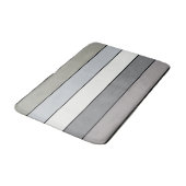 Gray Tones With Black Stripes On Watercolor Paper バスマット (アングル)