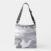Gray Urban Military Camouflage Pattern クロスボディバッグ (正面)