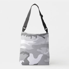 Gray Urban Military Camouflage Pattern クロスボディバッグ