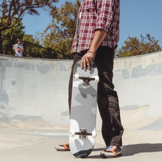 Gray Urban Military Camouflage Pattern スケートボード (室外2)