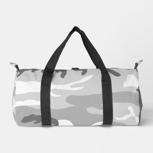 Gray Urban Military Camouflage Pattern ダッフルバッグ (正面)