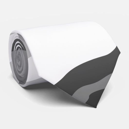 Gray Urban Military Camouflage Pattern ネクタイ (ロール)
