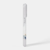 Gray Watercolor Wash Personalized Photo with Name iPhoneケース (右側面)