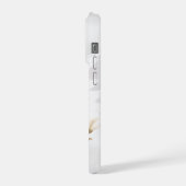 Gray Watercolor Wash Personalized Photo with Name iPhoneケース (左側面)