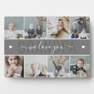 Gray We Love You Grandpaフォトコラージュ フォトプラーク