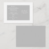 Gray & White CashバーWebサイト結婚のII エンクロージャーカード (正面/裏面)