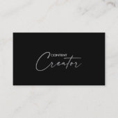 Gray White Classic Content Creator Business Card 名刺 (正面)