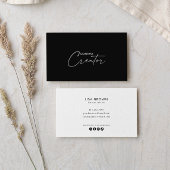 Gray White Classic Content Creator Business Card 名刺