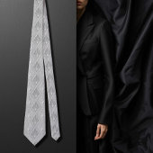 Gray & White Diamonds Art Deco Pattern Neck Tie ネクタイ