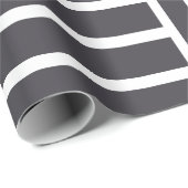 Gray White Horizontal Vertical Stripes ラッピングペーパー (ロールコーナー)