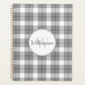 Gray & White Plaid プランナー手帳 (正面)