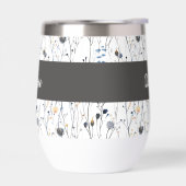 Gray Wildflower Watercolor Monogram Name (左面)