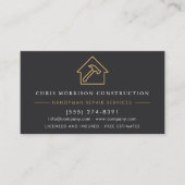 Gray Wood Grain Handyman 名刺 (正面)