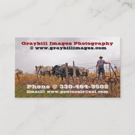 Graybillのイメージの写真撮影 名刺 (正面)