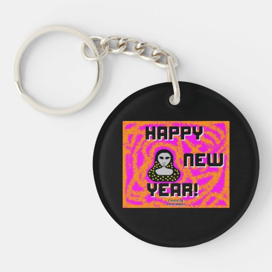 Grays新年の希望のラウンドKeychain キーホルダー (正面)
