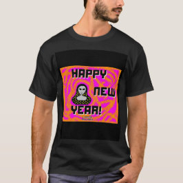 Grays New Yearメンズブラックの基本Tシャツを願う Tシャツ