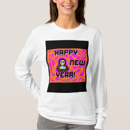 Grays New Year Wishes Wishes女性の長袖シャツ Tシャツ