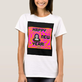 Grays New Year Wishes Wishes Women's White Basic T Tシャツ