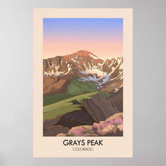 Grays Peak Colorado USA Travel Poster ポスター (正面)