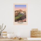 Grays Peak Colorado USA Travel Poster ポスター (キッチン)
