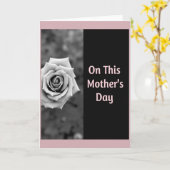 Grayscale Floral Mothers Day Card カード (黄色い花)