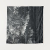 GRAYSCALE PHOTO OF MOUNTAIN RANGE タペストリー (正面(横))
