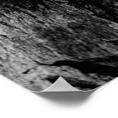 Grayscale photo of rock ポスター (角)
