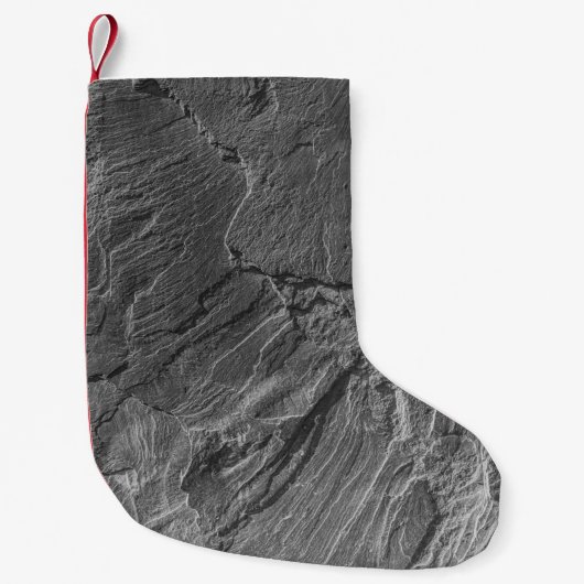 GRAYSCALE PHOTO OF ROCK FORMATION スモールクリスマスストッキング (正面)