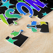 「GRAYSON」名、おもしろい「ハッピーバースデー」 ジグソーパズル (側面)