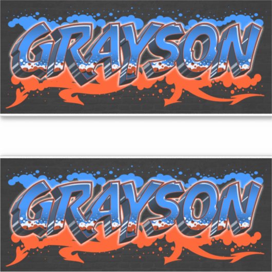 Grayson Vorname Name Graffiti Aufkleber Sticker シール (正面)