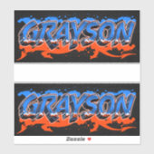 Grayson Vorname Name Graffiti Aufkleber Sticker シール (シート)
