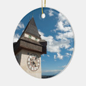 Graz Austria Glockenturn （時計塔） on Schlosb セラミックオーナメント (左)