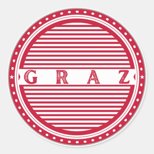 Graz City Pride Emblem – Austria Identity ラウンドシール (正面)