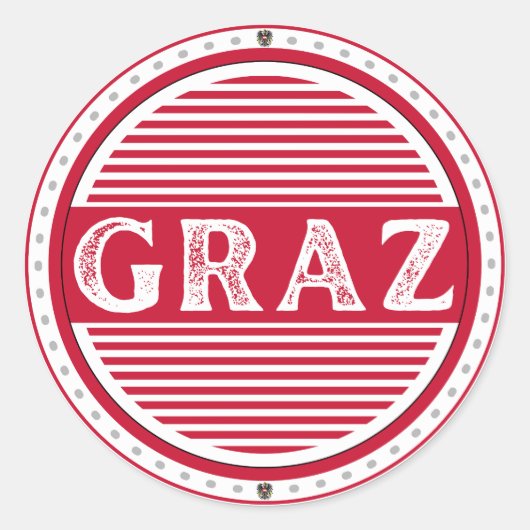 Graz City Pride Emblem – Austrian Identity ラウンドシール (正面)