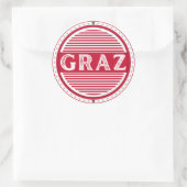 Graz City Pride Emblem – Austrian Identity ラウンドシール (バッグ)