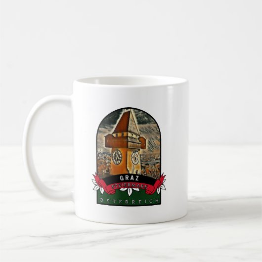 Graz Steiermark  Österreich Souvenir  コーヒーマグカップ (左)