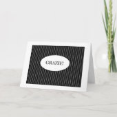 Grazieはイタリア語の感謝していしています サンキューカード (正面)