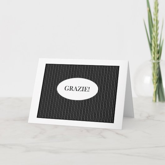 Grazieはイタリア語の感謝していしています サンキューカード (正面)