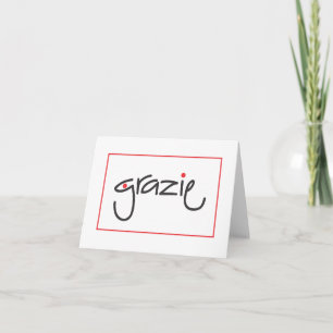 Grazieは個人的なまたはビジネス使用のために感謝していしています サンキューカード