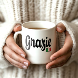 Grazie(ありがとう)イタリアの国旗マグ コーヒーマグカップ