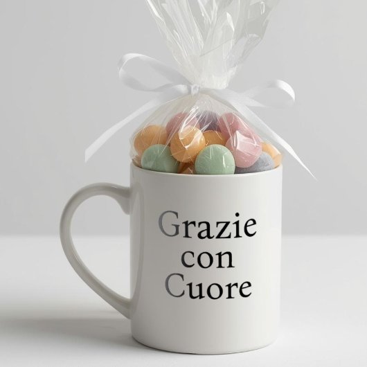 Grazie Con Cuore Chic Baby Shower Keepsake コーヒーマグカップ