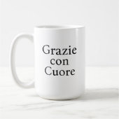 Grazie Con Cuore Chic Baby Shower Keepsake コーヒーマグカップ (左)
