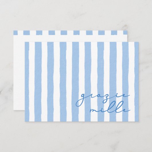 Grazie Milleノートカードイタリアンに感謝 ノートカード (正面/裏面)