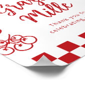 Grazie Mille Thank you for coming Whimsical Pizza ポスター (角)