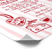 Grazie Mille Whimsical Italian Lemons Baby Shower ポスター (角)