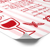 Grazie Mille Whimsical Italian Lemons Baby Shower ポスター (角)