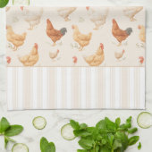 Grazing Chickens Country Kitchen Towels キッチンタオル (折り畳み)