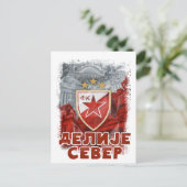 GRB Delije Sever Crvena Zvezda Beograd / Red Star ポストカード (スタンド正面)