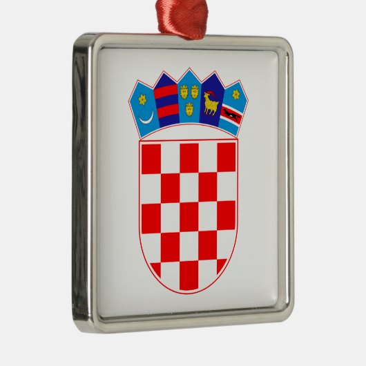 Grb Hrvatskeのクロアチアの紋章付き外衣 メタルオーナメント (右)